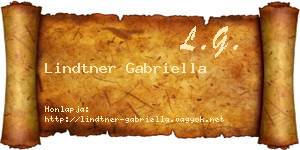 Lindtner Gabriella névjegykártya
